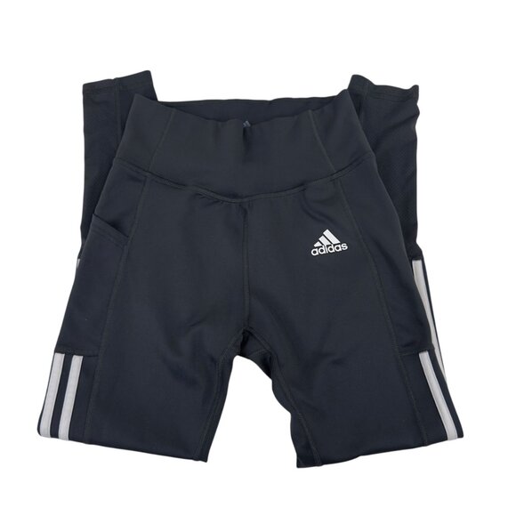 Adidas Womens Small Aeroready Primegreen Dark Gray High-Waisted Running Tights - Picture 2 of 13